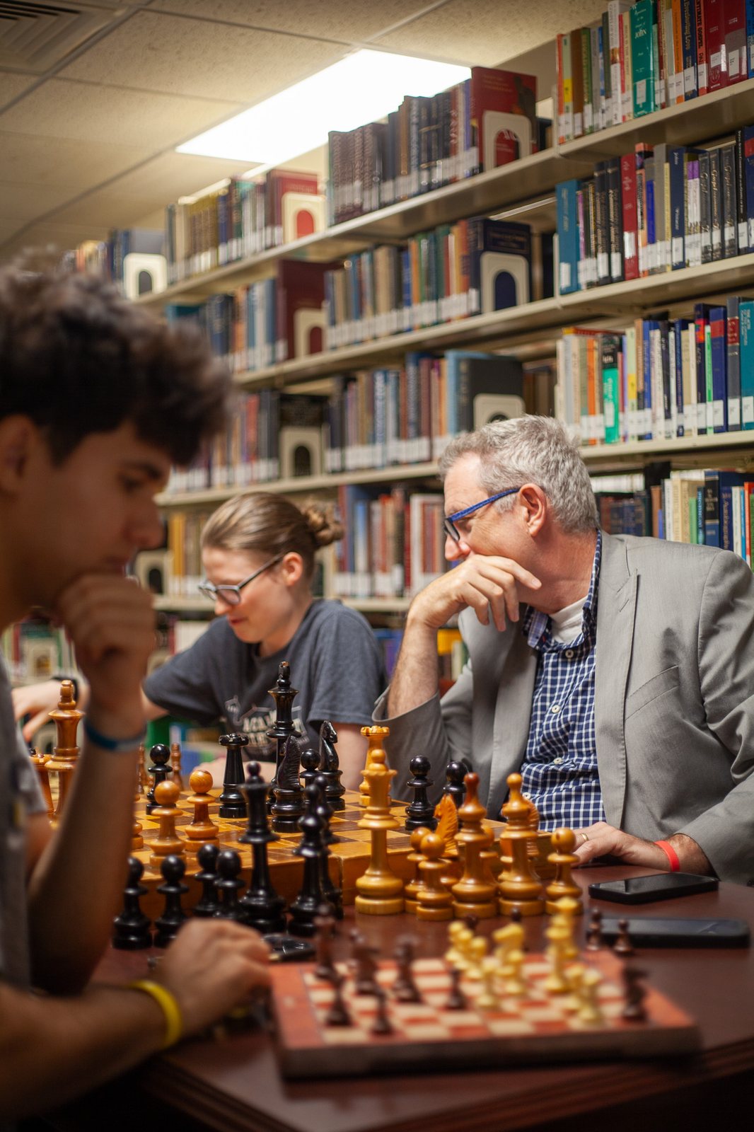 A library chess night